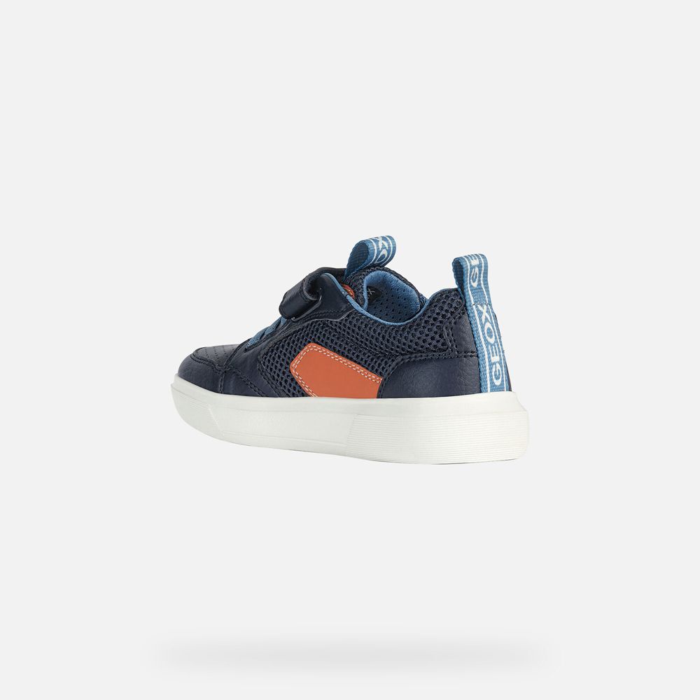 Geox Sneakers Navy/Orange Nettuno - Geox Boys Shoes - OHJQXY416